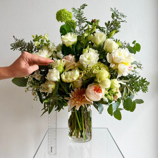 large seasonal fresh flower arrangement