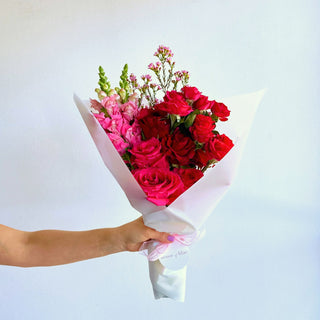 valentine's day single fresh flower bouquet wrap - houseoflilac
