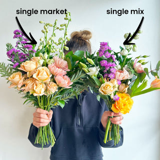 single fresh flower bouquet wrap subscription