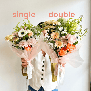 mother's day double fresh flower bouquet wrap - houseoflilac