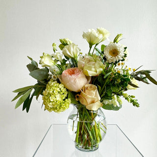 small seasonal fresh flower arrangement
