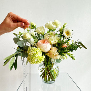 small seasonal fresh flower arrangement