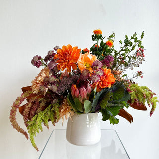 seasonal fresh flower centerpiece
