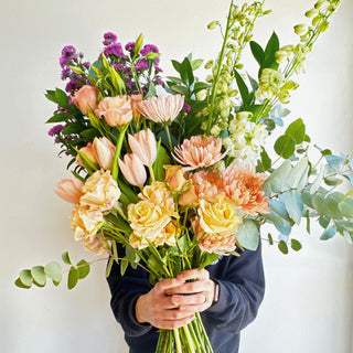 triple fresh flower styled bouquet wrap subscription