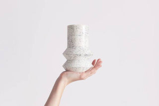 Geo Vase - White Spots