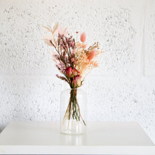 dried flower bud vase arrangement