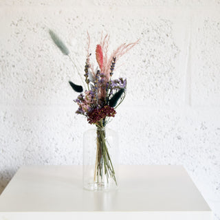 dried flower bud vase arrangement