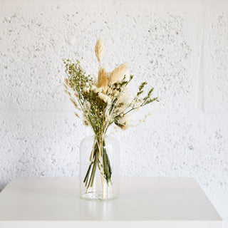 dried flower bud vase arrangement