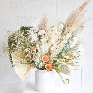 luxe dried flower arrangement