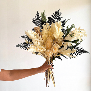 Ivory & Cedar dried flower bouquet in ivory, lunaria and cedar green, Winter '26 Edit by House of Lilac