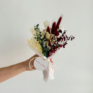 Claret & Pine dried flower large bundle in claret red and deep pine green, Winter '26 Edit by House of Lilac