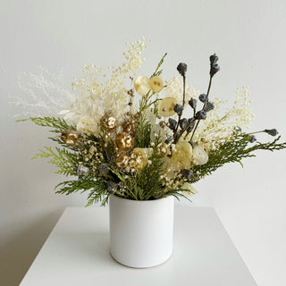 holiday dried flower large accent table arrangements