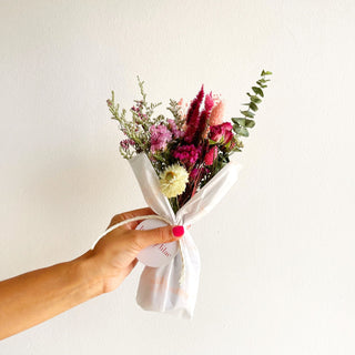 pink large dried flower mini bouquet - houseoflilac