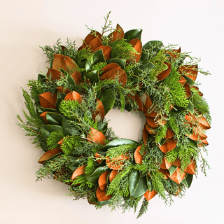fresh magnolia holiday wreath (preorder for week of november 17) - houseoflilac