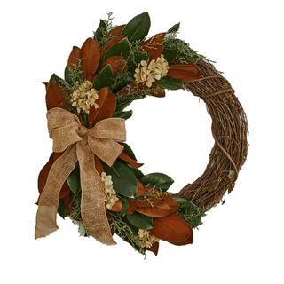 fresh magnolia wreath (preorder for week of september 22) - houseoflilac