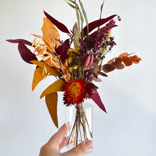 fall harvest dried floral arrangements