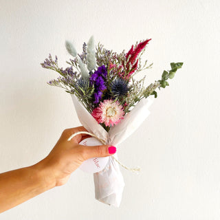 purple lavender blue dried flower mini bouquet - houseoflilac