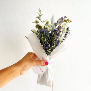 purple lavender blue dried flower mini bouquet - houseoflilac