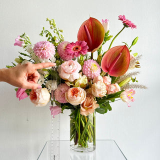 large seasonal fresh flower arrangement