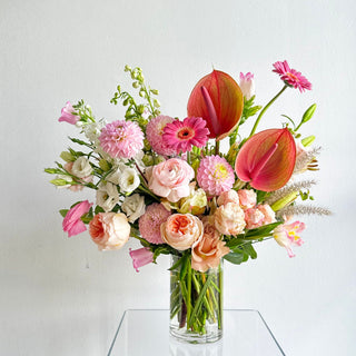 large seasonal fresh flower arrangement