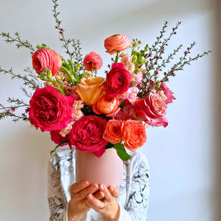 valentine's day luxe seasonal fresh flower arrangement