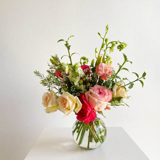 mini seasonal fresh flower arrangement