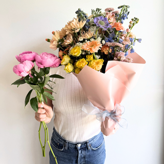 mother's day double fresh flower bouquet wrap - houseoflilac