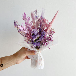 purple lavender blue large dried flower bundle