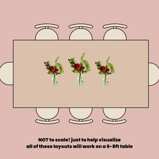 holiday rectangular table package