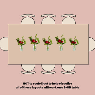 holiday rectangular table package