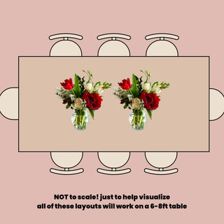 holiday rectangular table package