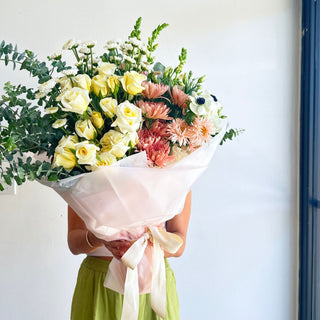 triple luxe flower bouquet wrap - houseoflilac