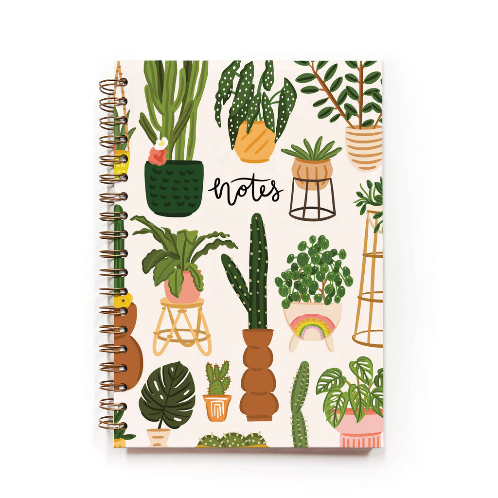 Plants Pattern Spiral Notebook – houseoflilac