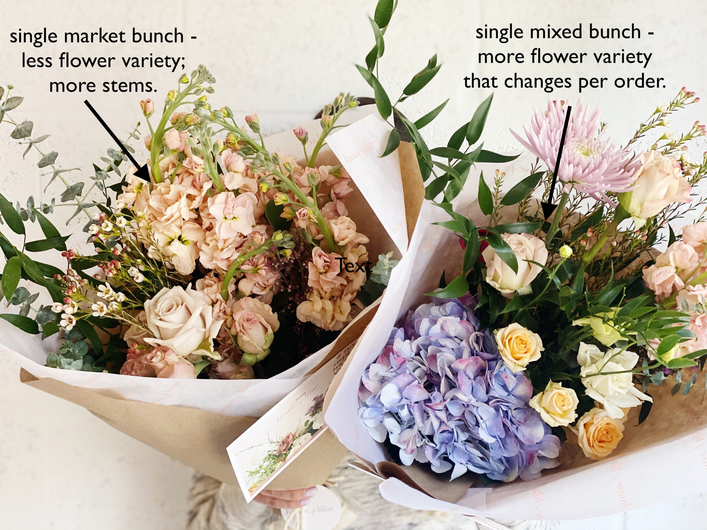 single fresh flower bouquet wrap subscription