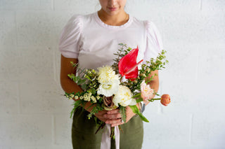fresh flower bridesmaid bouquet