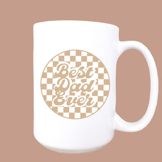 15oz Checker best dad ever ceramic coffee mug, Father's day - houseoflilac