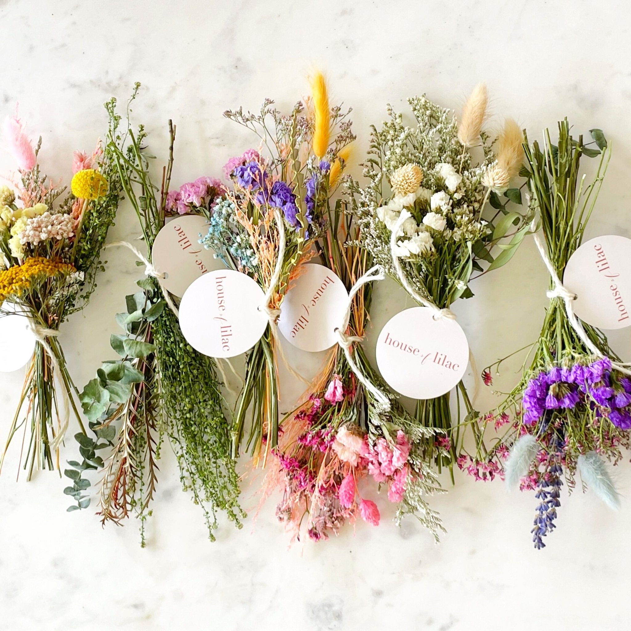 Small Dried Lavender Bouquet with Larkspur or Billy Balls – Mossy Moss by  Olia