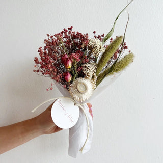 pink large dried flower mini bouquet - houseoflilac