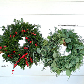 fraser fir holiday wreath (one week lead time) - houseoflilac