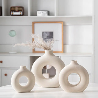 ceramic hollow donut vase - houseoflilac