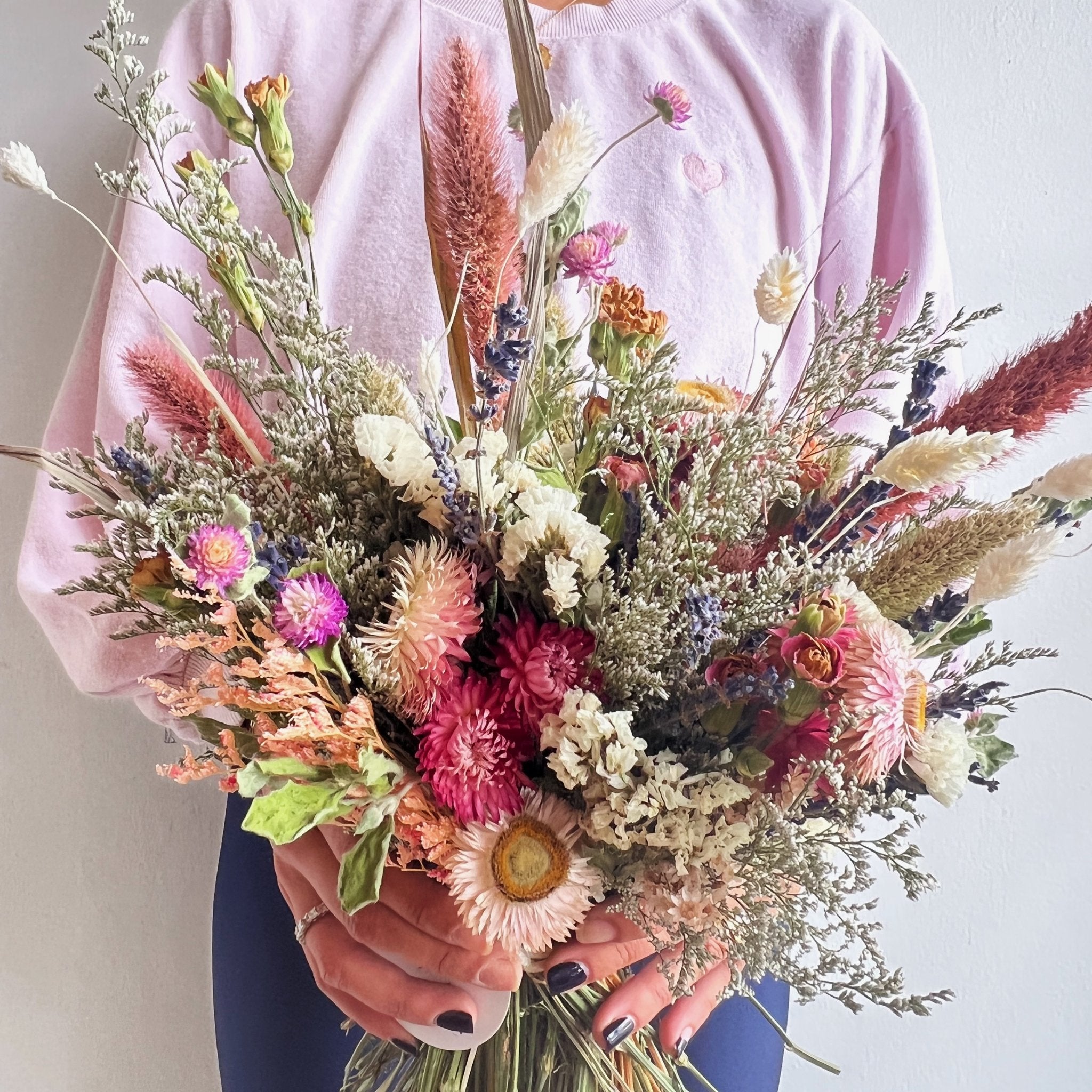 dried flower bouquet wrap