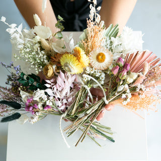 neutral large dried flower bundle