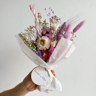 purple lavender blue dried flower mini bouquet - houseoflilac