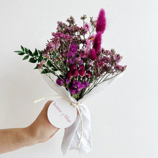 pink large dried flower mini bouquet - houseoflilac