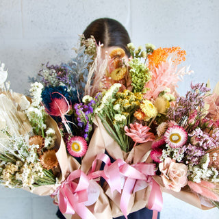 dried flower bouquet wrap