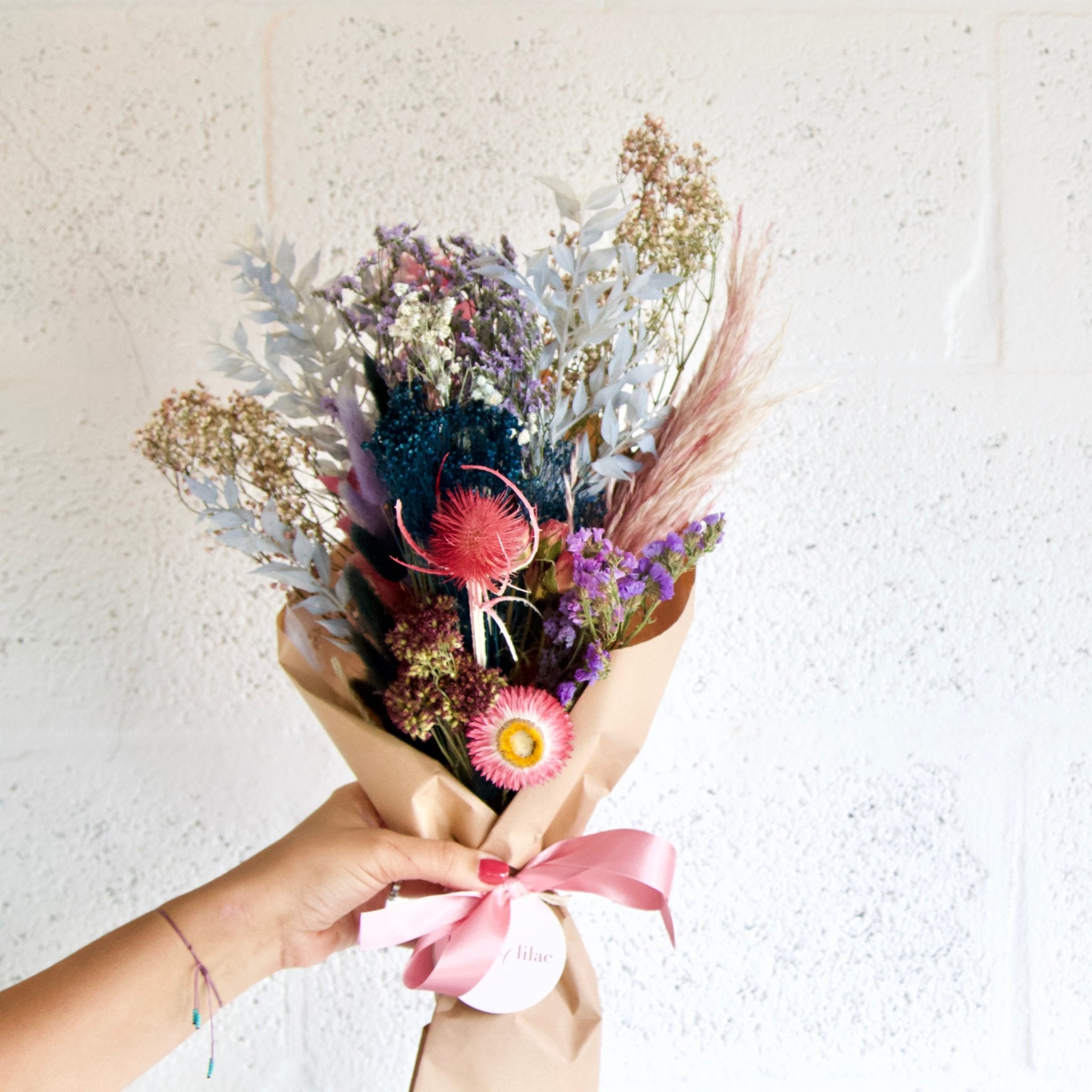 Dried Flower Bouquet Blue