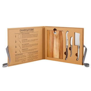 Good Food Good Mood Cheese Board and Knives Set - houseoflilac