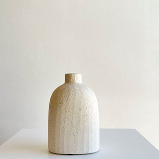 textured concrete bud vase